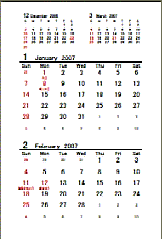 年 はがきサイズ 卓上カレンダー パソコンカレンダーサイト